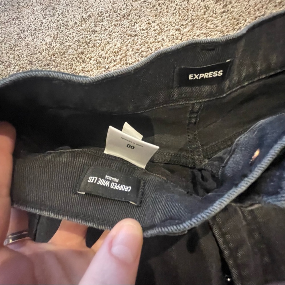 BRAND NEW EXPRESS WIDE LEF BLACK JEANS